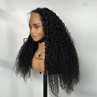 Foxen Wholesale 13*6 HD Lace Frontal Pixie Curly – Black Hair Wigs for Salon Suppliers