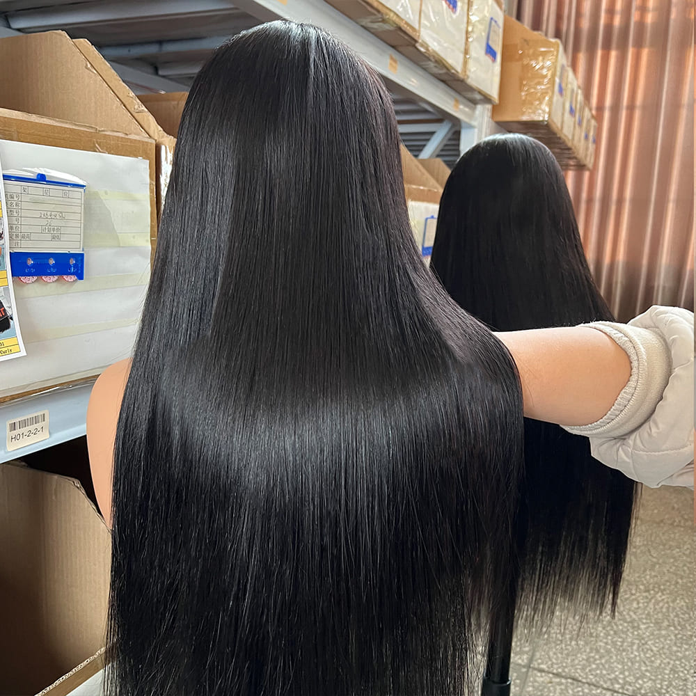 straight black wigs for Black women wholesale