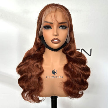 How to install 13x4 lace frontal #33 brown body wave wig 22 inch