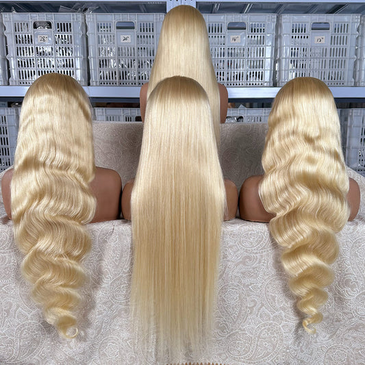 4pcs 613 blonde 130% density straight body wave wig wholesale fast shipping