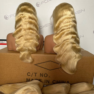 low MOQ 613# blonde body wave human hair wigs