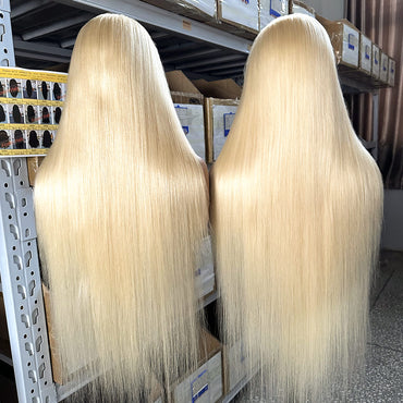 13x4 Lace Front 613 Blonde Straight Human Hair Wig Bulk Supply