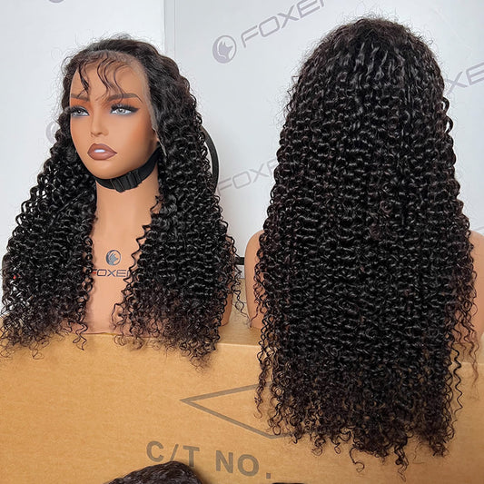 Glueless Spanish curly human hair wigs bulk order