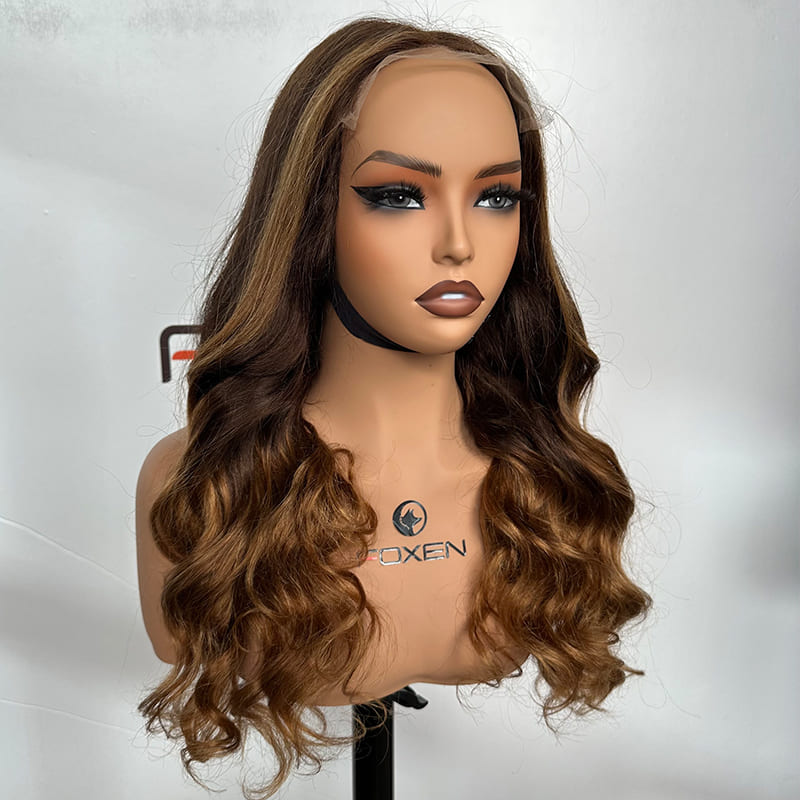Pre-plucked 6x6 HD lace curly wig 22 inch custom color