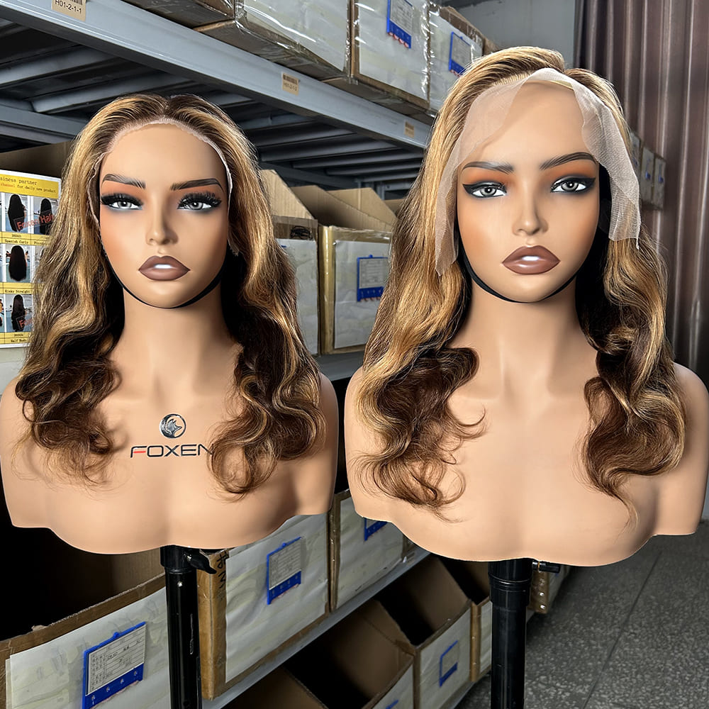 P4/27 ombre body wave wigs for warm skin tones