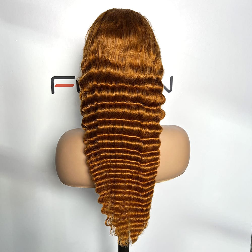 ginger deep wave lace wigs for black women wholesale