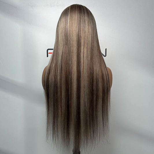 undetectable hairline custom ombre straight 13*4 HD lace frontal wigs wholesale bulk