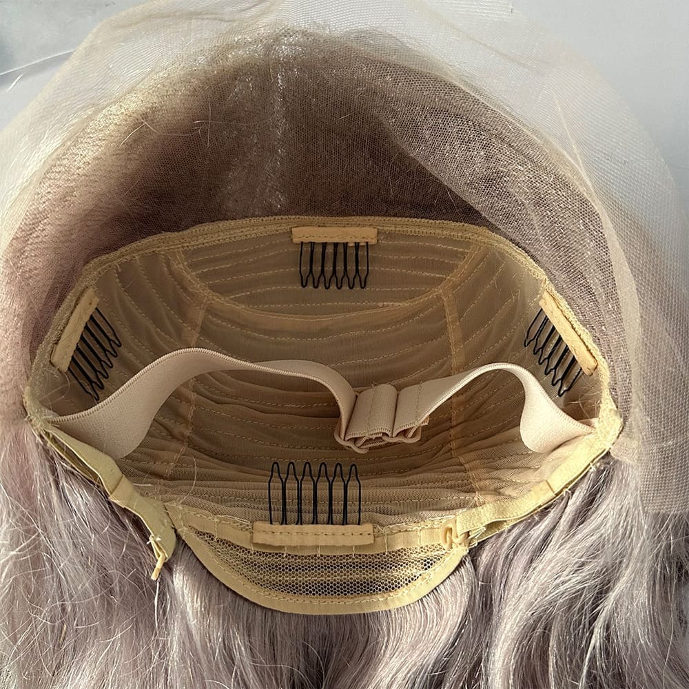 custom texture grey wave human hair wigs for retailers