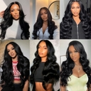 High Transparent Lace Front Wig Body Wave 13*4 13*5 13*6 Lace Wig Raw Virgin Hair Free Parting Natural Hairline