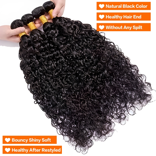 Human Hair Bundles Water Wave