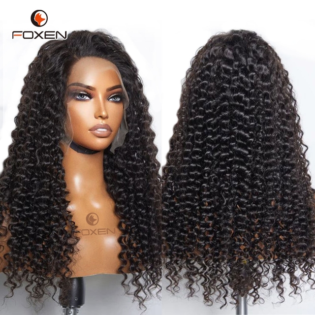 Foxen human hair curly wigs