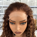 Foxen P4/27 Highlight Jerry Curly Hair Wigs Virgin Human Hair 5*5 Lace Closure Wigs