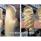 Ash blonde root melt body wave bob wigs