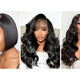 Chestnut brown ombre pixie cut wigs for mature women