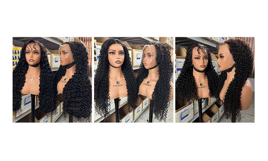 virgin human hair curly wigs