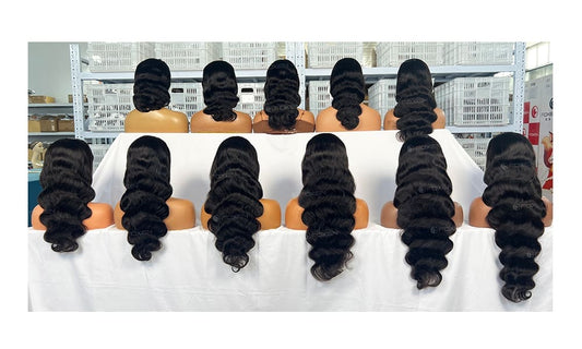 Heat resistant glass hair straight wigs for beach