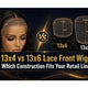 13x4 vs 13x6 lace front wig comparison showing lace dimensions — wholesale human hair wig construction guide for retail buyers