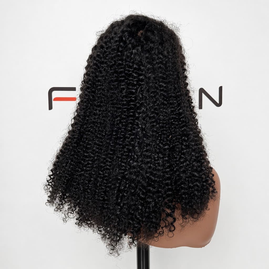 Invisible 5x5 Transparent Lace Glueless Wig - 20" 200% Density Kinky Curly 100% Raw Virgin Hair