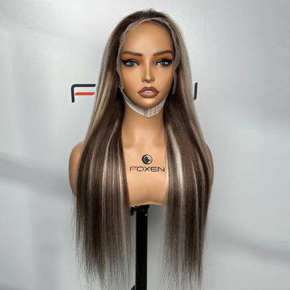 custom ombre straight human hair wigs 13*4 HD lace frontal for resale bulk wholesale