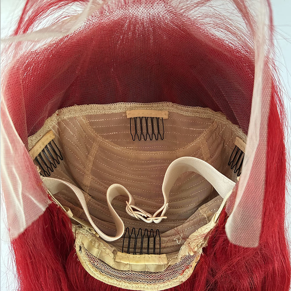 wholesale vibrant red body wave wigs with HD lace