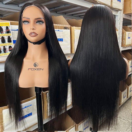 Foxen Hair straight black wigs wholesale MOQ 1