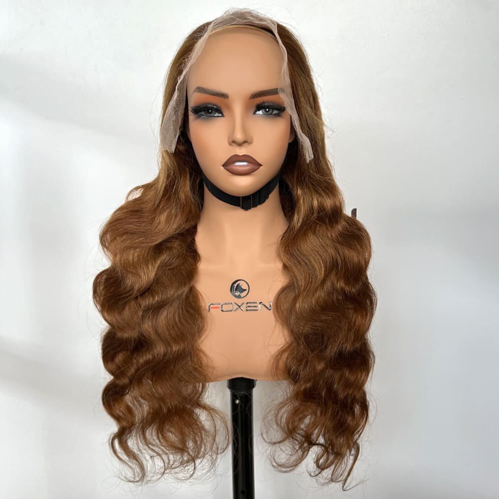 13x6 HD lace custom brown wig supplier