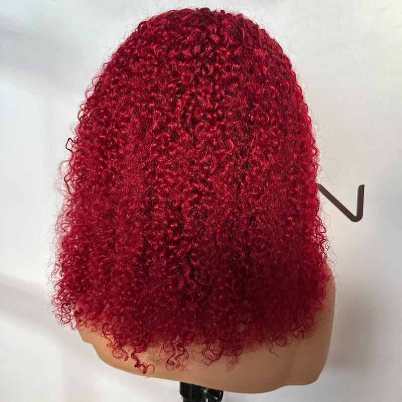 wholesale burgundy curly headband wigs for retailers