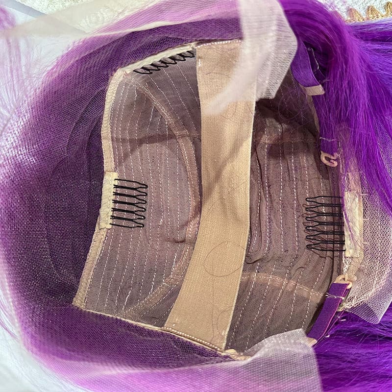 Wholesale 13x4 lace frontal purple short bob wig 12 inch