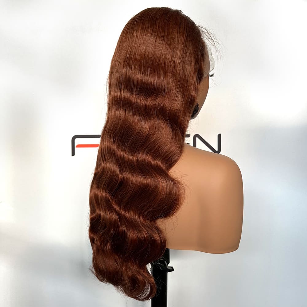 Wholesale 13x4 lace frontal #33 brown body wave wig 22 inch