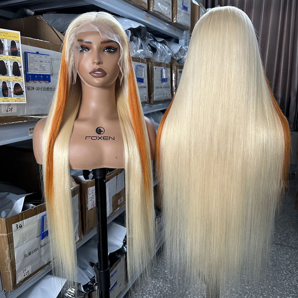 long straight ombre lace front wigs for women
