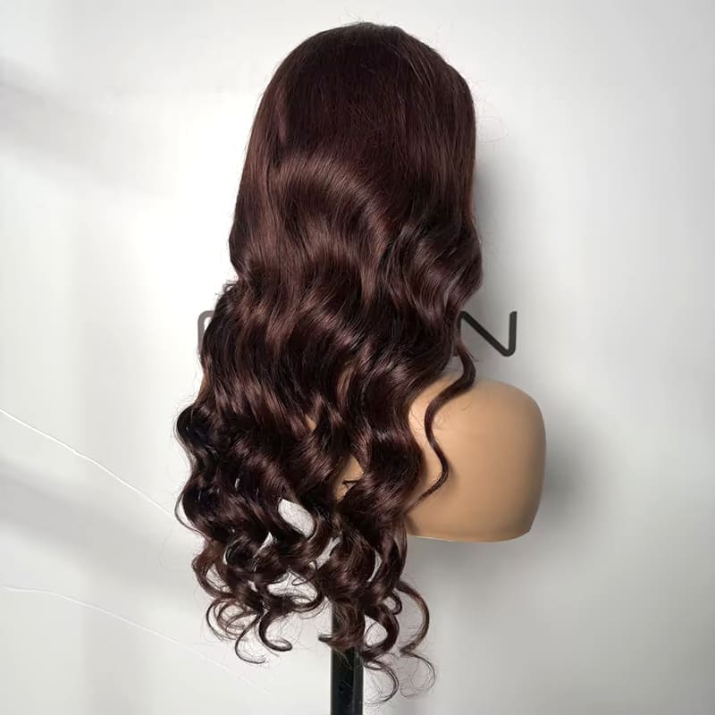 13x5 lace frontal wig custom red body wave 200 density