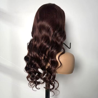 13x5 lace frontal wig custom red body wave 200 density