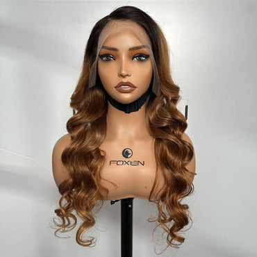custom ombre curly 13x5 lace wig 26 inches pre-plucked