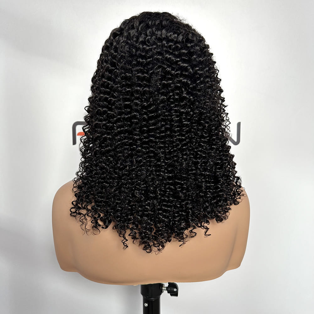 Bulk 13x5 Kinky Curly Wigs Natural Black 14 Inch