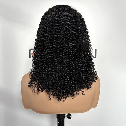 Bulk 13x5 Kinky Curly Wigs Natural Black 14 Inch