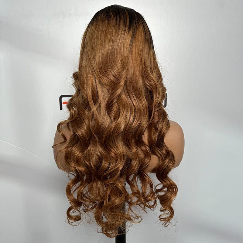 13x5 lace frontal wig ombre curly human hair 26 inch