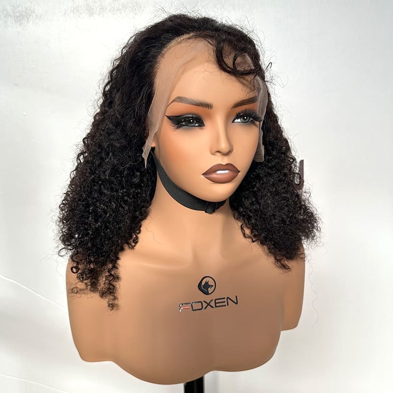 Pre plucked hairline 13x5 lace front multi curly wig