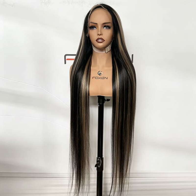 13x6 transparent HD lace frontal wig custom color