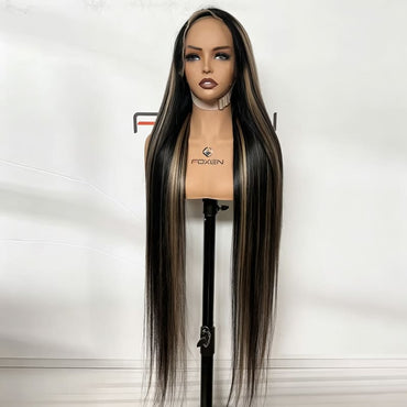 13x6 transparent HD lace frontal wig custom color