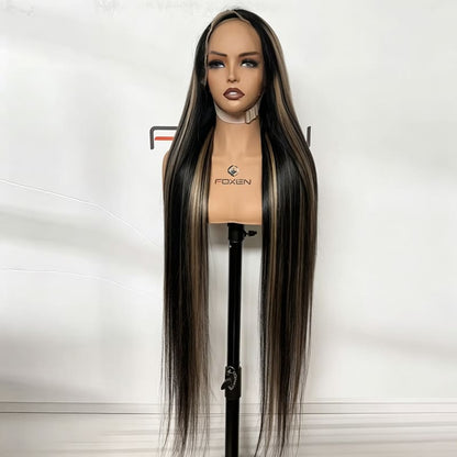 13x6 transparent HD lace frontal wig custom color