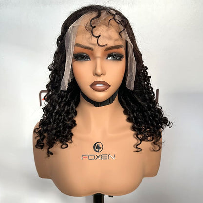 100% real human hair natural black curly wig bulk supply