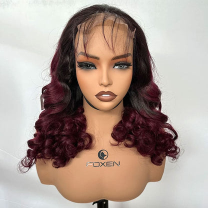 wholesale ombre 1b/99j red human hair