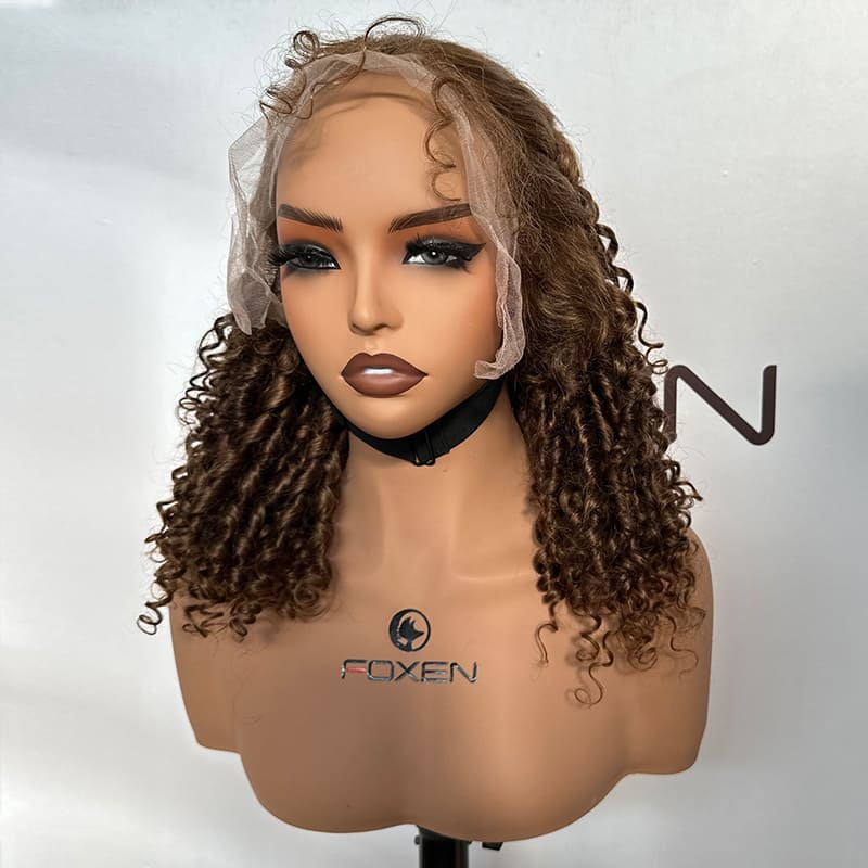 16 inch custom color Pixie Curly wig wholesale
