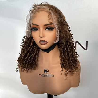 16 inch custom color Pixie Curly wig wholesale
