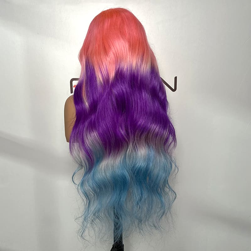 custom colored virgin human hair wigs for salon supply