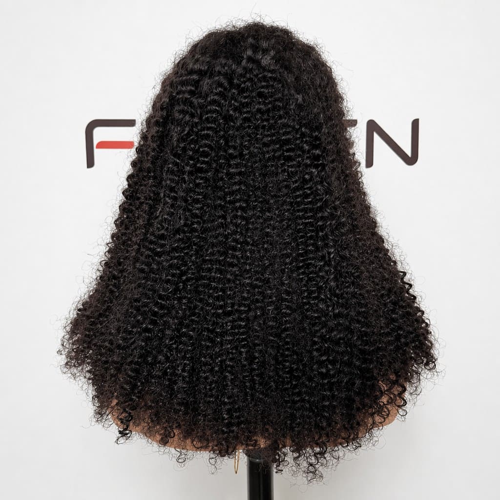200% Density 5x5 Transparent Lace Wig | 20 Inch Kinky Curly Glueless | Wholesale Xuchang Factory