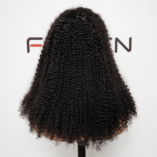 200% Density 5x5 Transparent Lace Wig | 20 Inch Kinky Curly Glueless | Wholesale Xuchang Factory