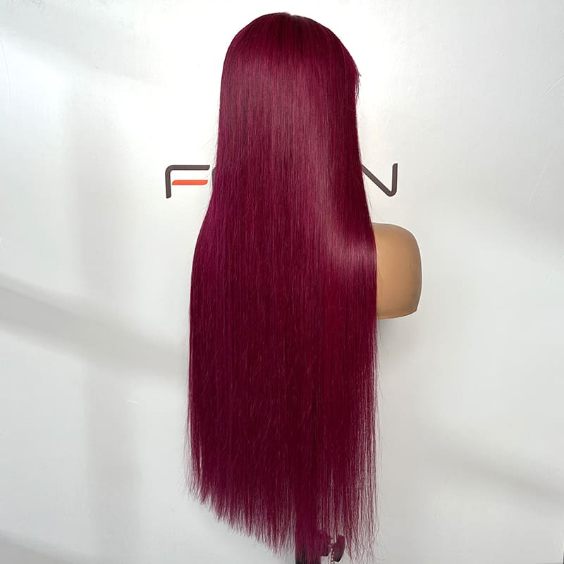 transparent lace closure wigs with straight human hair