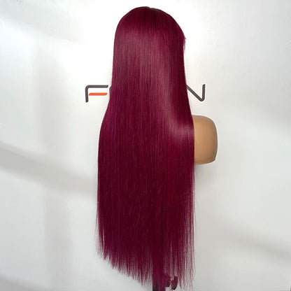 transparent lace closure wigs with straight human hair