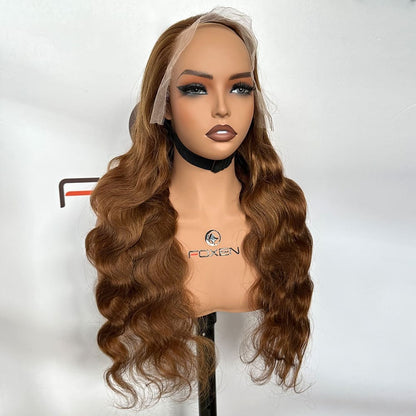 custom brown body wave lace front wigs for salons
